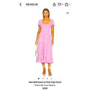 Show Me Your Mumu Mia Midi Dress in Pink Clip Floral